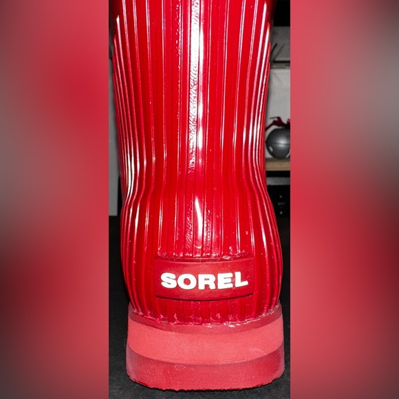 Sorel Jane Short Gloss Rain Boots Red Dahlia Candy Apple Women’s Size 7 NIB - Picture 10 of 15